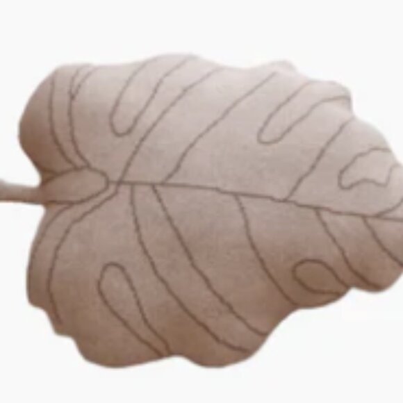 Lorena Canals - Knit Leaf Beige Pillow - Picture 1 of 1